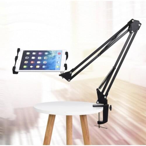 Universal Tablet Mount Lazy Pad Holder Universal Long Arm Bed Tablet Mount Mobile Phone Bracket Flexible Clamp Stand 2kg Loading