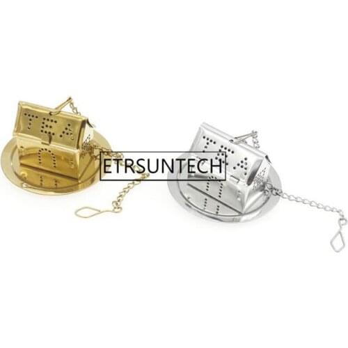 100pcs House Shape Tea Infuser Home Kitchen Accessories Mesh Filter Strainer Hangable For Loose Tea Leaf Stainless Steel
