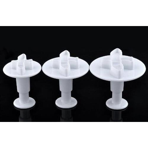 3pcs Dove Cake Cookie Biscuit Decorating Plunger Cutter Gum Mold Tool
