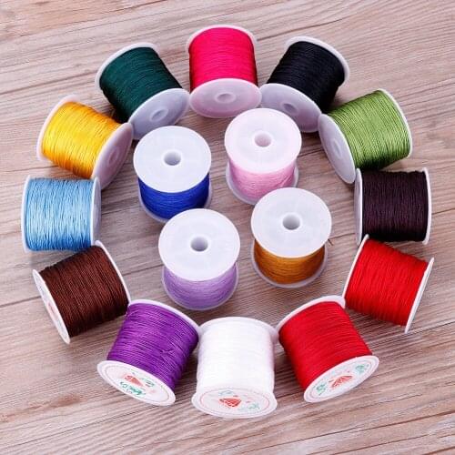 45M/Roll Nylon Handcraft Cord Thread Chinese Knot DIY Knit Bracelet Macrame Beading String Bracelet Braided String Cord