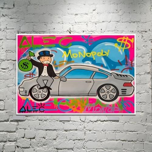 Alec Monopolies PJ Fly HD Wall Art Canvas Poster And Print Canvas Painting Decorative Picture For Office Living Room Home Decor