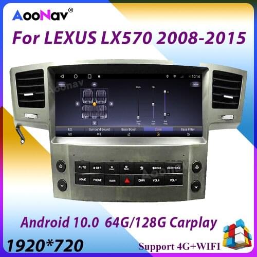 2 din Android 10.0 Car Multimedia Radio For LEXUS LX570 2008-2015 Car Stereo Auto Radio GPS Navigation Carplay Head Unit