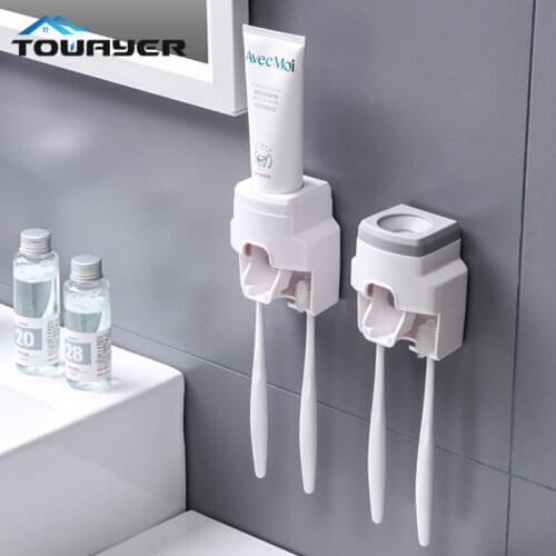 Accessories Waterproof Lazy Toothpaste Squeezer Toothbrush Holder Creative Wall Mount Automatic Toothpaste Dispenser Bathroom
