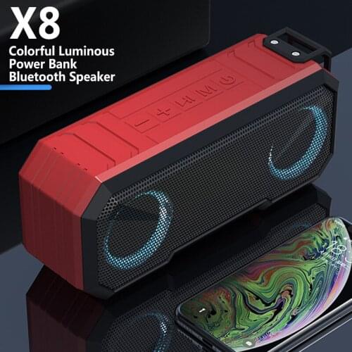 X8 Bluetooth Speaker Big Power Wireless Deep Bass Portable Column TWS 3DStereo Subwoofer Music Center Boombox Soundbar TF AUX FM