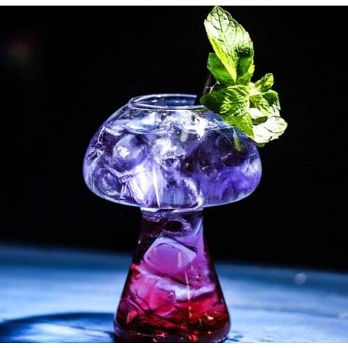 Mushroom Cocktail Glass Molecular Gastronomy Bar Rectification Bartender Special Beer Wine Goblet Cooler Novelty Drink Cup