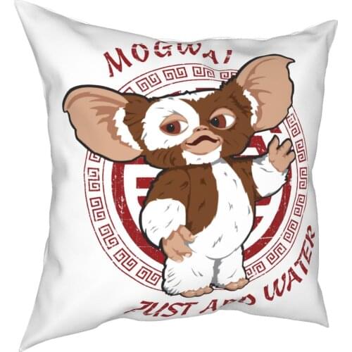 Gizmo Gremlins Pillow Case Home Decor 80s Movie Mogwai Monster Horror Retro Sci Fi Cushion Cover Throw Pillow for Home Polyester