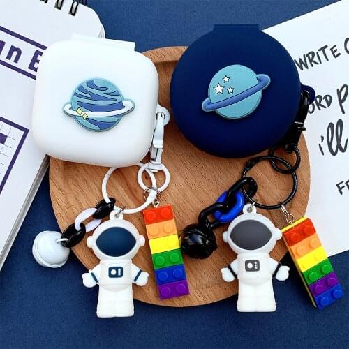 Cute Astronaut Silicone Case for OPPO Enco W51 Case for OPPO Enco W31 Biuetooth Earphone Case Protective Cover Shockproof Box