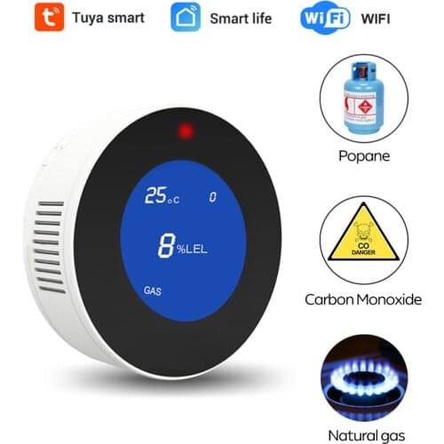 Natural Gas Detector WiFi Natural Gas Alarm Propane Monitor For Home Kitchen Camper Trailer Gas Leak Sensor Methane Butane Gases
