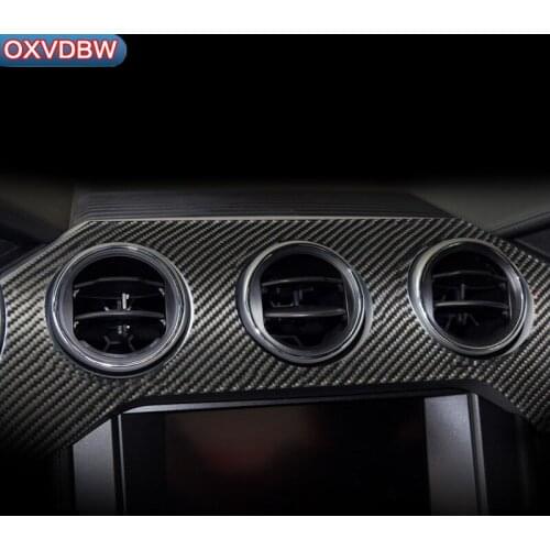 For Mustang Carbon Fiber Internal Dashboard Instrument Panel Car Stickers and Decals Trim Cover Car-Styling 2015-2019Accessories