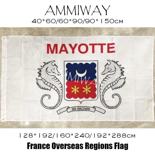 AMMIWAY France Mayotte (local) Flags and Banners France Overseas Regions and Collectivities National Polyster French Flag