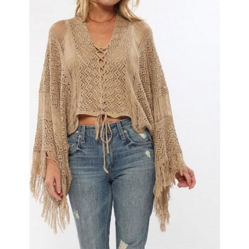 H80&S90 New Fringe Knitted Hollow Out Tank Tops Bikini Cover Up Bathing Suit Crochet Beachwear Boho Tunic Swimwear Kaftan Blusas