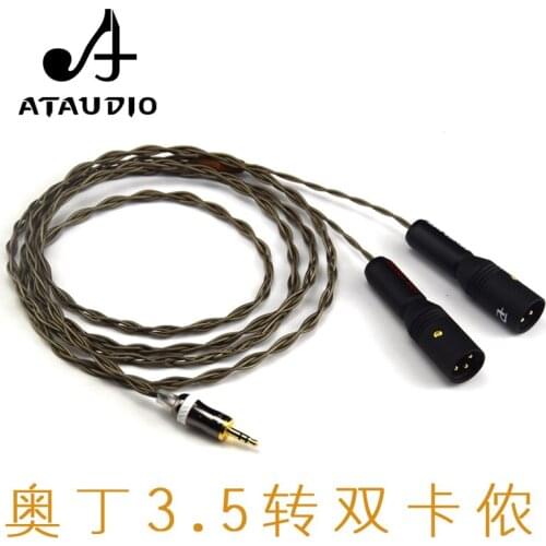 ATAUDIO Hifi Odin 3.5mm to 2 XLR Male Cable High Quality Silver-Plated Stereo 3.5 Aux to Xlr Cable