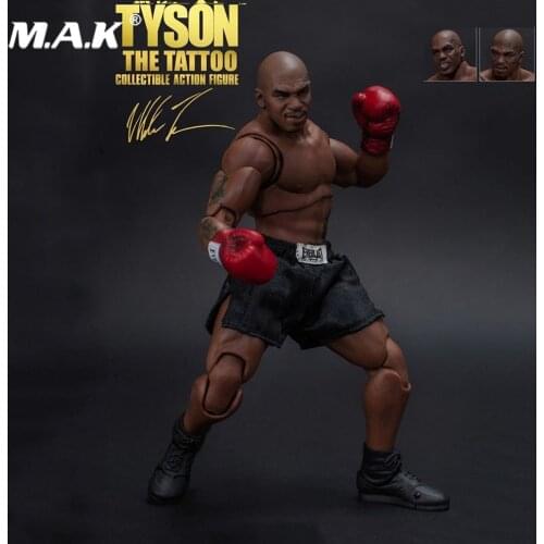 Collection 1/12 Scale MIKE TYSON Tattoo Version with Three Heads Sculpts World Heavyweight Champion Figure Model for Fans