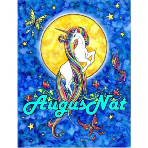 Horse diamond painting cross stitch unicorn daimont embroidery pictures butterfly diamand mosaic moon canvas paint poster large