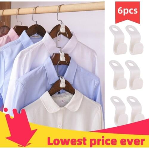 Multi-function Wardrobe Space-saving Hanger Hook Coat Hook Plastic Closet Stack Hanger Rack Bedroom Storage Wardrobe Organizer