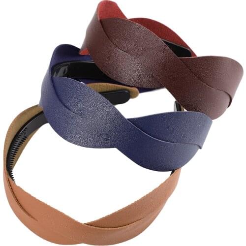 MOLANS Fashion Artificial Leather Hair Band Simple Retro Not Easily Deformed Hair Band Scrunchie Ladies Adult Hair Accessories