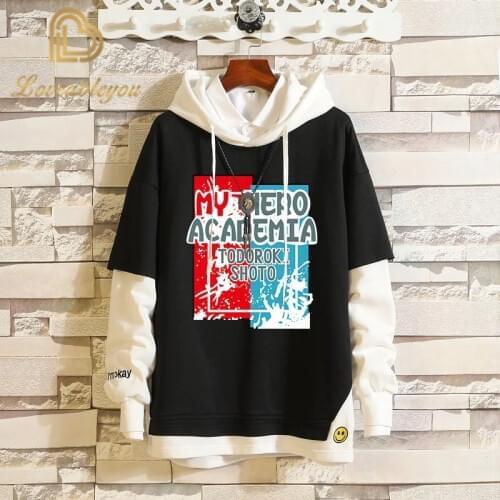 New Anime My Hero Academy Hoodie Pullover Hooded Sportswear Men Women Hoodies Cosplay Costume Hip-hop Casual Coat Outerwear