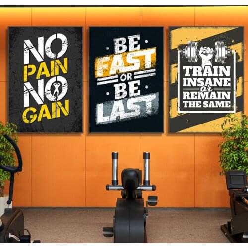 Yoga hall gym wall decoration canvas painting poster inspirational poster high quality art deco picture wall art