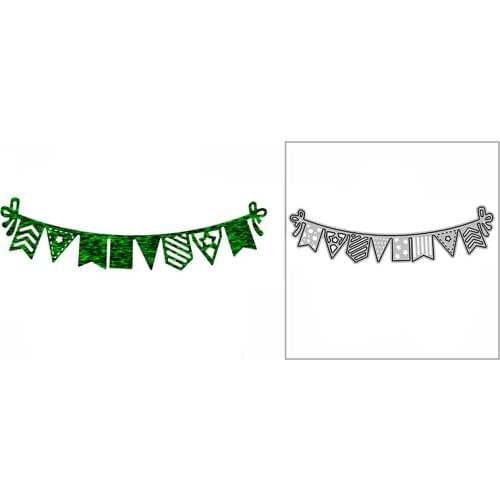 New Cute Birthday Banner Craft Embossing Mold 2021 Metal Cutting Dies for DIY Decorative Scrapbooking Album Card Making No Stamp