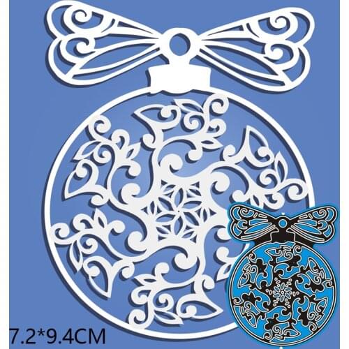 New Cutting Metal Dies Hollow Flower Gift Ball New Stencils DIY Scrapbooking Paper Cards Craft Making Craft Decoration 72*94mm
