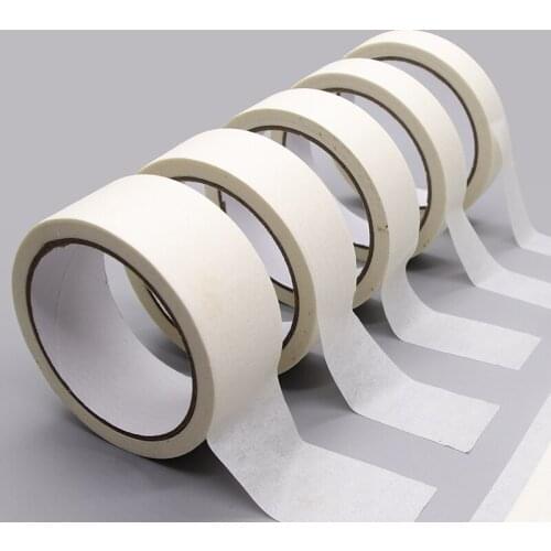 1pcs 10/18/25/40mm Masking Tape 20m art painting white Car Spraying Single Side Adhesive Tape for House Oil Painting Sketch
