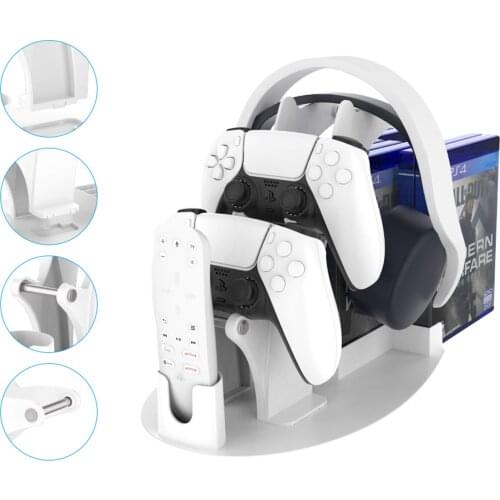 For PS5/PS4/Xbox/NSPRO Game Storage Organizer Controller Stand Remote Holder Game CD Storage Disc Rack Remote Control Bracket