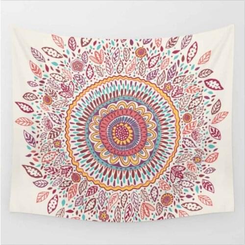 Lannidaa Endless Flowers Tapestry Mandala Fashion Boho Wall Hanging Bedspreads Cover Beach Towels Decor Bedding Tapestry Fabric