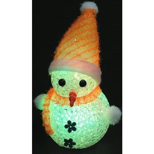 Christmas Luminous Snowman Light Up Dolls Ornaments Xmas Decorations Kids Glowing Gifts for Holiday Birthday SCVD889