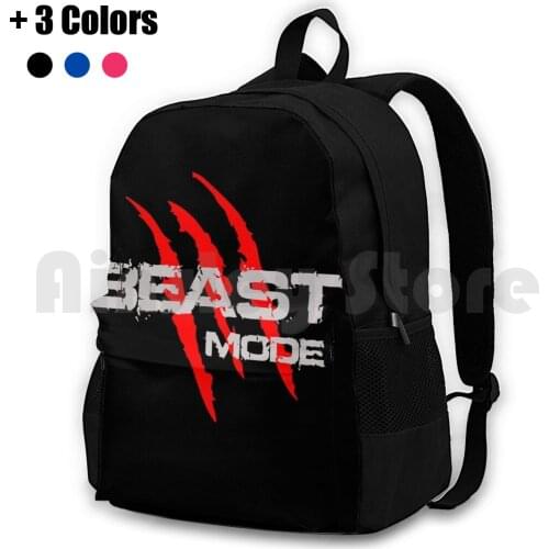 Beast Mode Outdoor Hiking Backpack Waterproof Camping Travel Beast Funny Gym Fitness Motivational Motivation Automotive Sayings