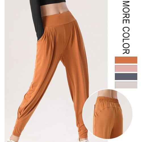 High Waist Sports Running Yoga Pants Loose Women Dry Quick Breathable Fitness Training Pants 146