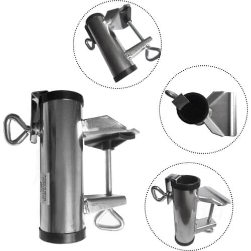 Umbrella Stand Parasol Holder Fixed ClipPortable Adjustable Umbrella Base Stand Buddy Holders Clamp Fishing Chair Iron