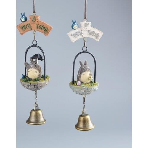 Studio Ghibli TOTORO Resin Windbell Action Figure Kids Toys Miyazaki Hayao My Neighbor TOTORO Anime Movie Mini Figurines Doll