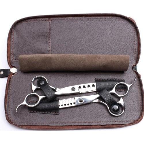2 Pocket Professional PU Leather Hair Scissors Bag Case Barber Salon Tool Cover Shears Hairdressing Scissors Bag 30