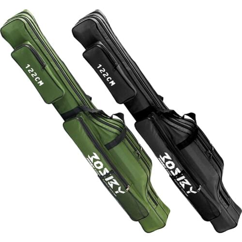 Fishing Rod Storage Bag Oxford Cloth 1/2/3 Layer Large Multifunctional Use Travel Tackle