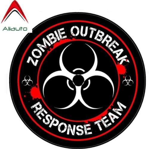 Aliauto Retro-reflective Car Sticker Zombie Outbreak Response Team Biohazard Fashion Motorcycle Accessories Decals,13cm*13cm
