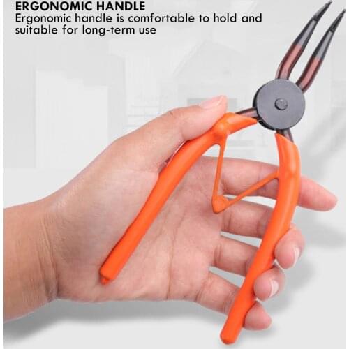 7" Internal External Straight & Curved Pliers Retaining Clips Multifunctional Snap Ring Circlip Pliers For Hand Tool 165mm