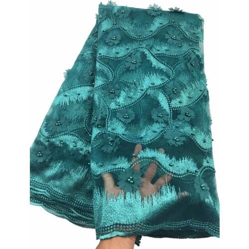 High Quality Nigerian Lace Fabrics 2018 With Stones African French Net Lace Fabric Embroidered Tulle Mesh Lace ZD05