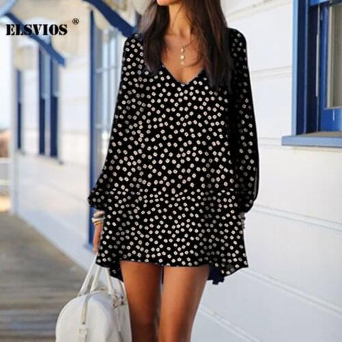Autumn Winter Women Sweet V Neck Floral Print Mini Dress Sexy Broken Sleeves Plus Size Lady 5XL Fashion Casual Beach Party Dress
