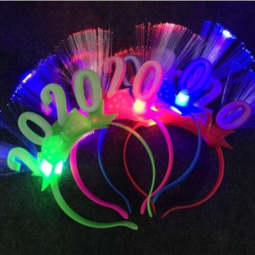 1PC 2020 Flashing Led Glasses Luminous Party Decorative Light Up Gift Glowing Headband Festival Wedding New Year