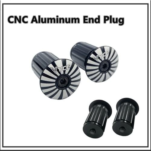 VYCE 2Pcs Bike Bar End Plugs Aluminum Road Bicycle Grip Anti-slip Firm Mtb Mountain Handlebar Caps Bicycle Handlebar Parts