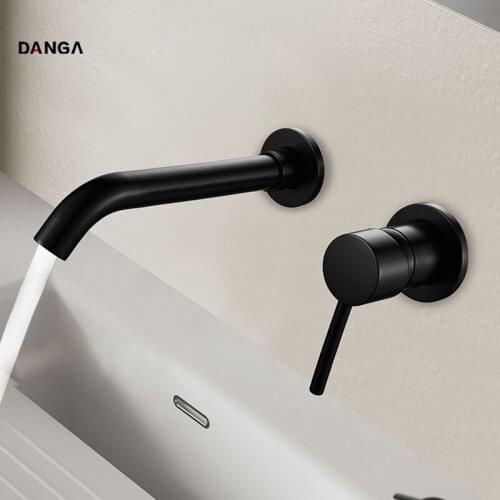 3 Holes Bathroom Faucet Concealed-Faucet Brass Bath Mixer Sink Water Tap Vanity Watwer Faucet Hot and Cold Tap Basin Faucet