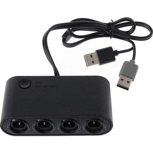 3 In 1 4 Ports GC Handle to Wiiu/PC/Switch Converter Adapter for PC Game GameCube GC Controllers Accessories