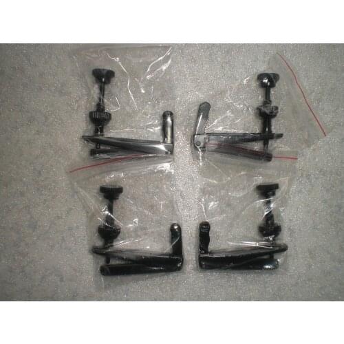 4 PCs Full Black Color Cello Fine Tuner for 3/4 to 4/4 Cello String Adjuster