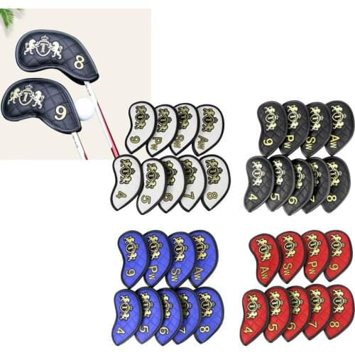 9 Pieces Universal Golf Iron Head Cover Club Putter Protect Headcover - 4 Colors