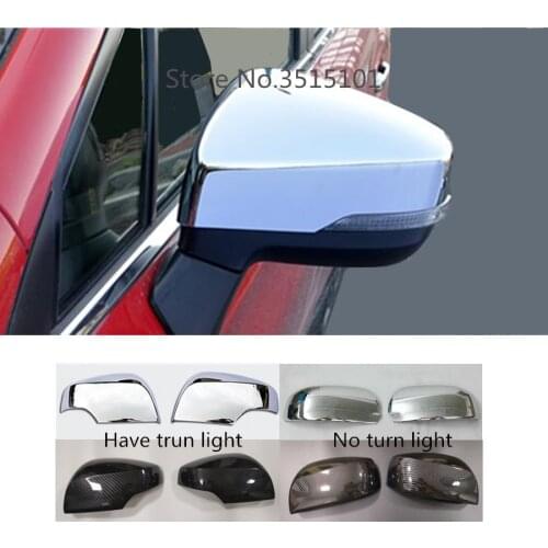 Car ABS Chrome/Carbon Fiber Rear View Rearview Side Glass Mirror Cover Trim Frame 2pcs For Subaru XV 2012 2013 2014 2015 2016