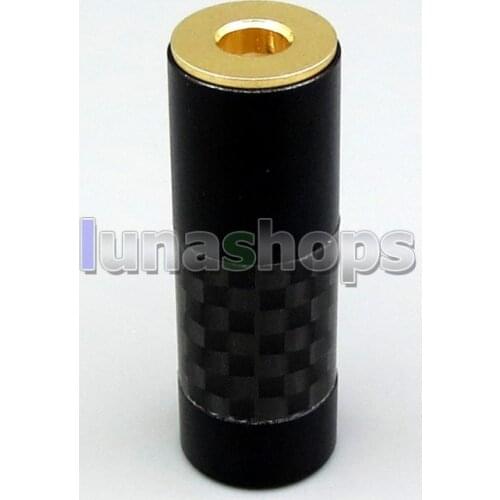 LN006287 CYH-Series High Quality Black Carbon Barrel 4.4mm TRRS Balanced Female Custom DIY Adapter