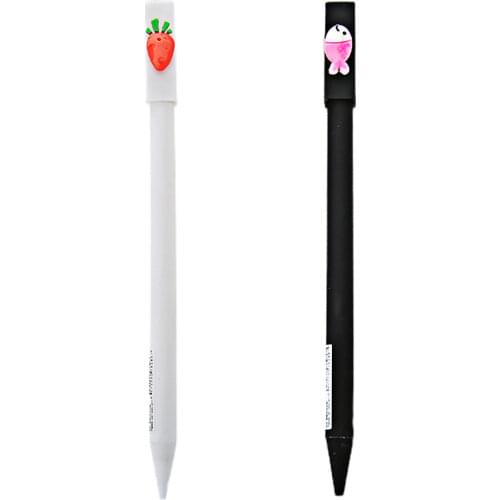 Simple Cartoon Mechanical Pencil Black Refill 0.5mm Writing Drawing Propelling Pencil Plastic Material School Office Supplies
