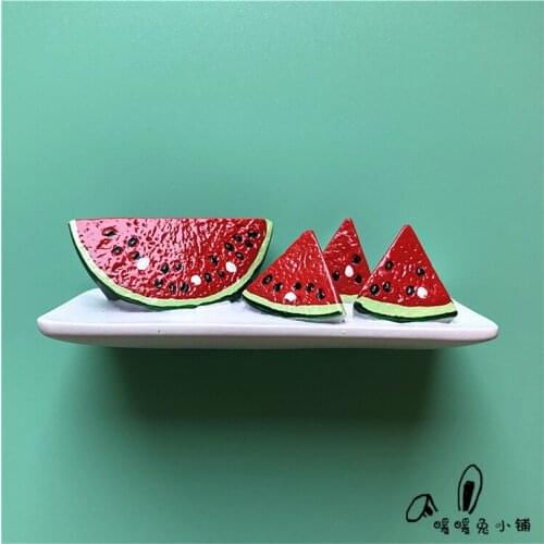 Cute cartoon watermelon fruit food resin refrigerator magnet stereo magnet