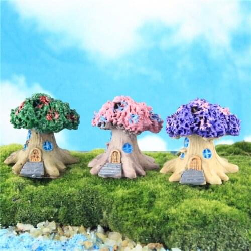 Tree House Mini Miniature Micro Landscaping Landschaft Decoration Craft Home Decor DIY Accessories