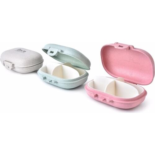 Multipurpose Oval smile portable 4 grid storage box 9.6*6.9*3.6cm